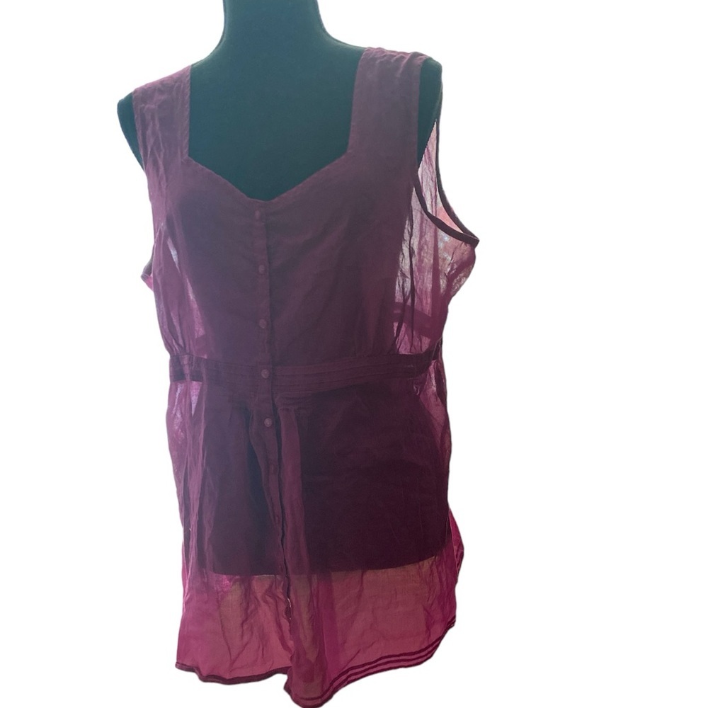 Sonoma fuchsia‎ blouse sleeveless XL